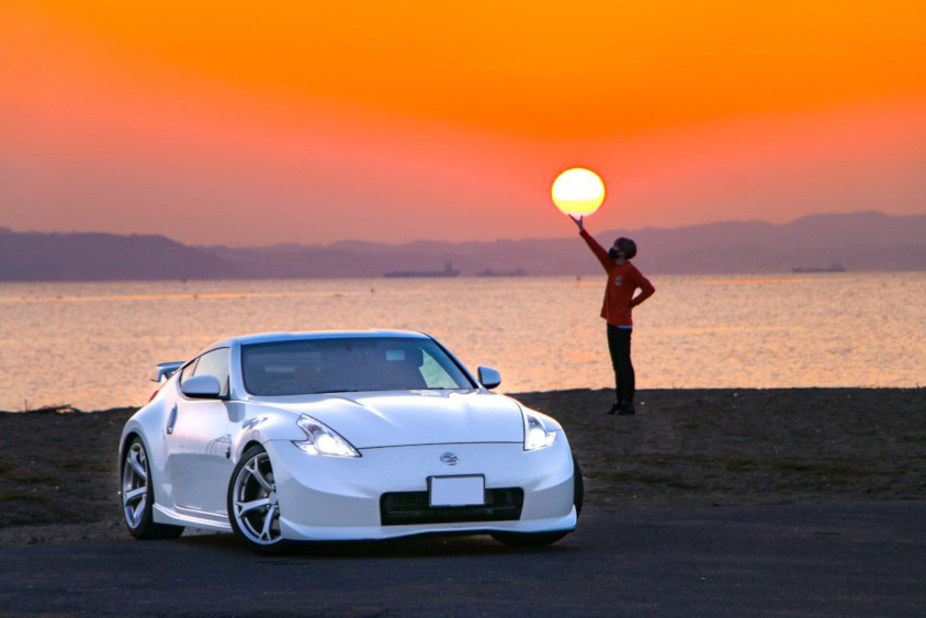 日産・フェアレディZ(Z34)と夕日