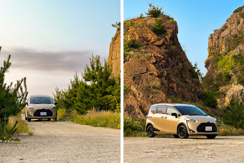 トヨタ・シエンタと大自然