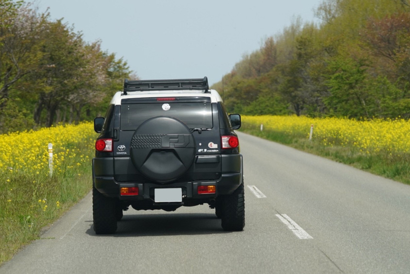 トヨタ・FJクルーザーと菜の花