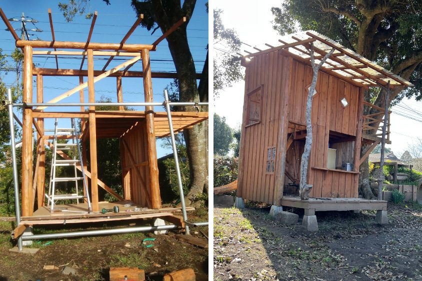 DIYの2階建ての家