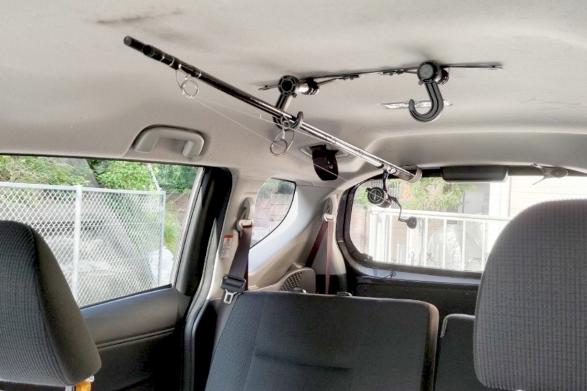 トヨタ・シエンタの釣り竿のロッドホルダー