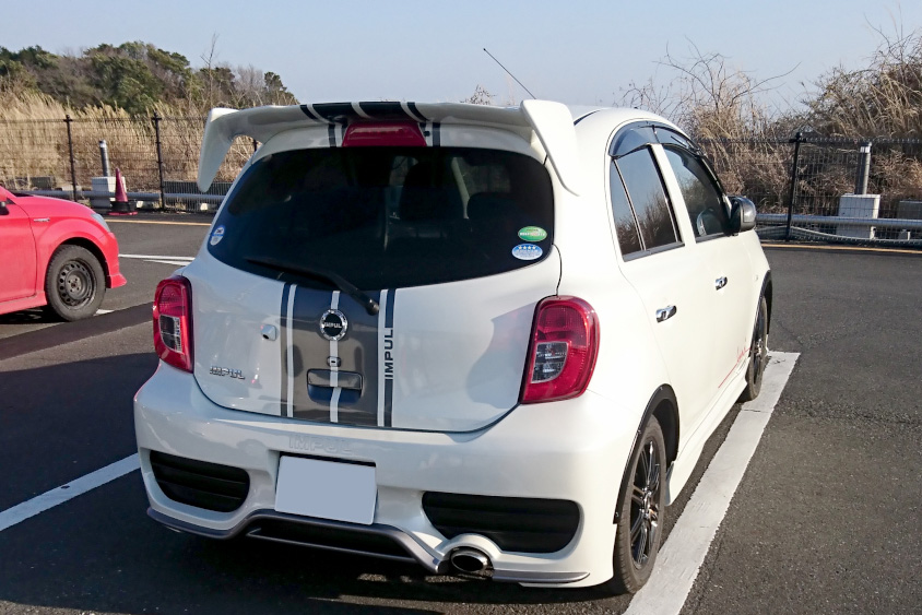 日産・マーチのリヤ