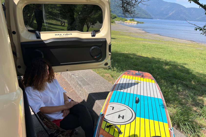 スズキ・ジムニーとSUP