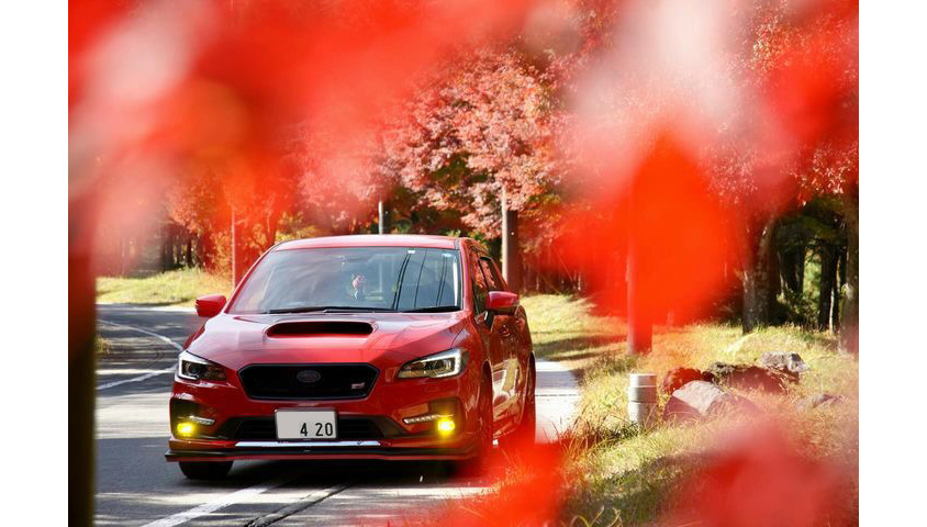 スバル・レヴォーグと紅葉