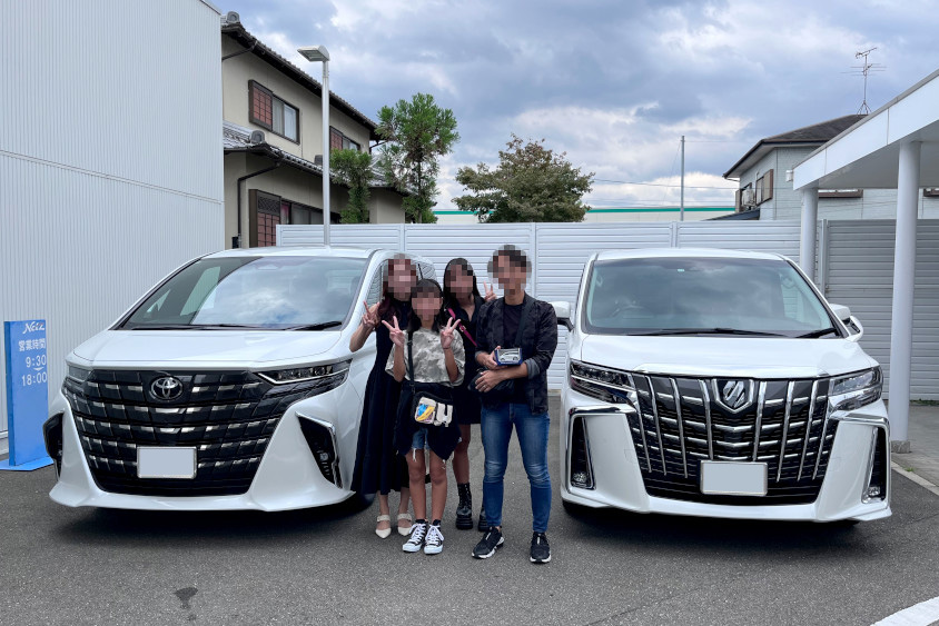 トヨタ・アルファードの納車の時の写真