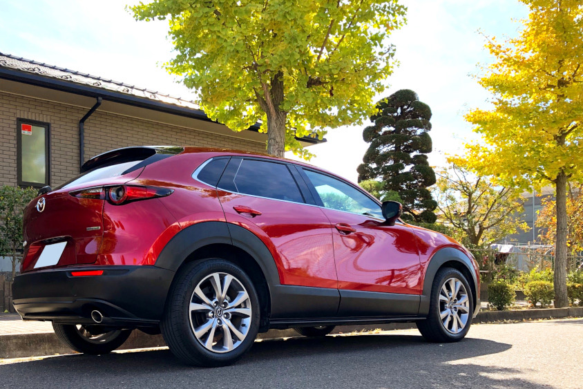 マツダ・CX-30と銀杏
