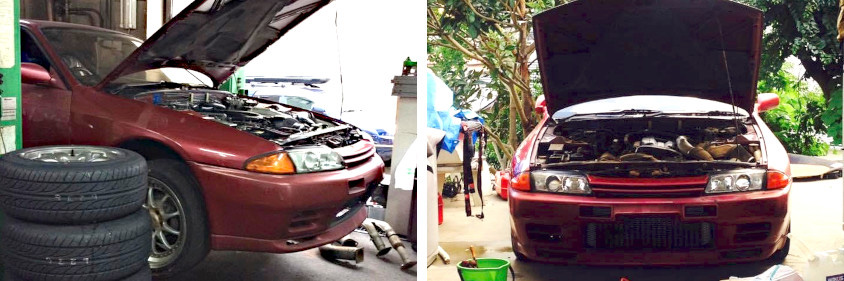 譲ってもらった当時の日産・スカイラインGT-R（R32型）