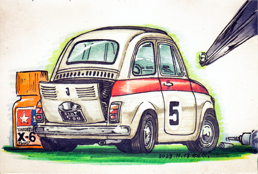 フィアット500のイラスト