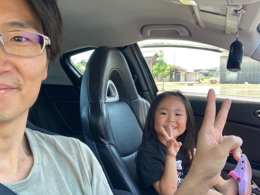 マツダ・RX-8のオーナーさんと娘さん