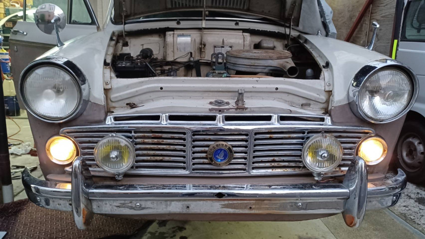 日産・ブルーバード(初代)のレストア中の様子