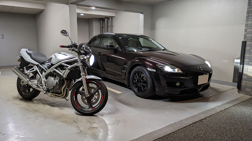 RX-8とスズキ・Bandit250