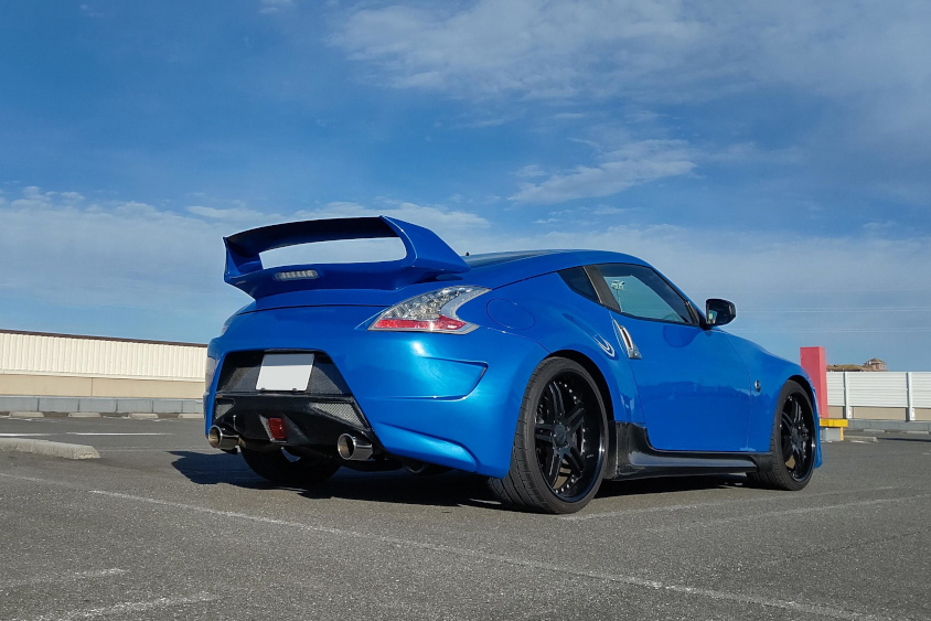 オーナーが好きだという日産・フェアレディZ（Z34）のリアからの眺め