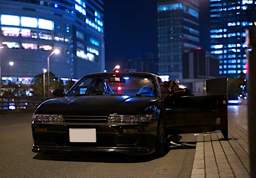 日産・シルビア（S13）と夜景