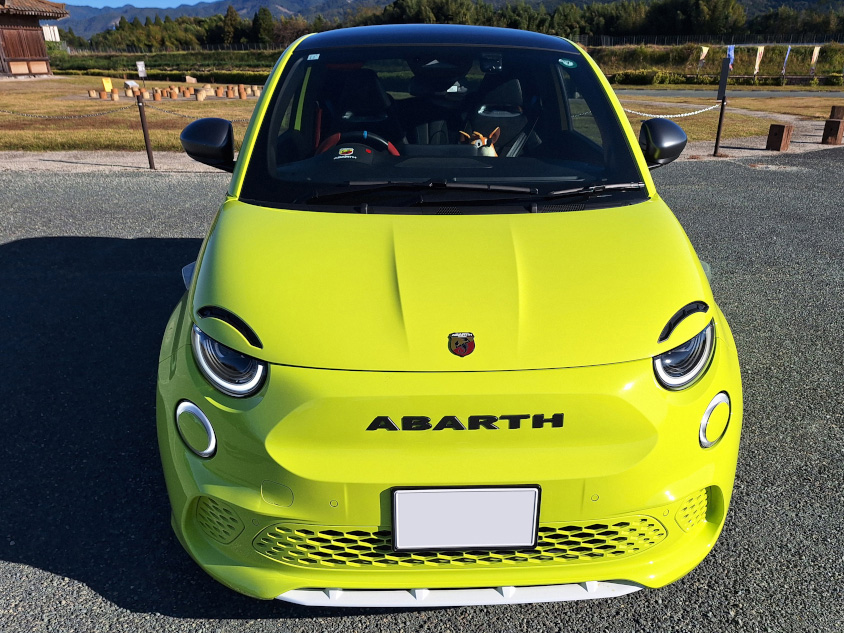 アバルト 500e・ローンチエディション・スコーピオニッシマのフロントフェイス