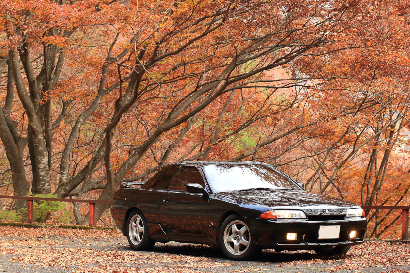 日産・スカイラインGTS-t TypeM（R32）と紅葉