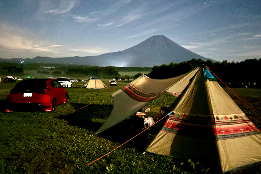 トヨタ・GRヤリスRZ“High performance”でキャンプ