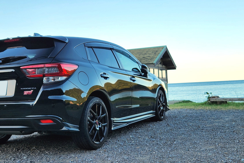 インプレッサスポーツSTI Sportと海
