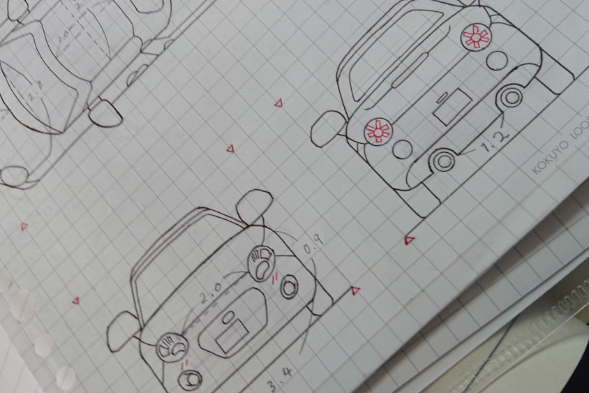 ダイハツ・コペンの刺繡の型紙