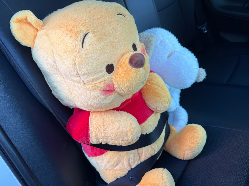 トヨタ・ヤリスクロスに乗せているぬいぐるみ
