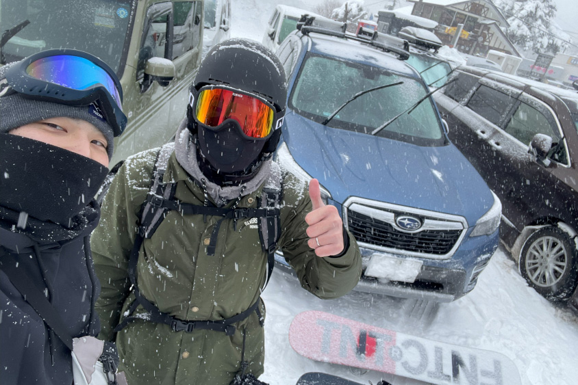 スバル・フォレスターでスノーボードに行った時の様子