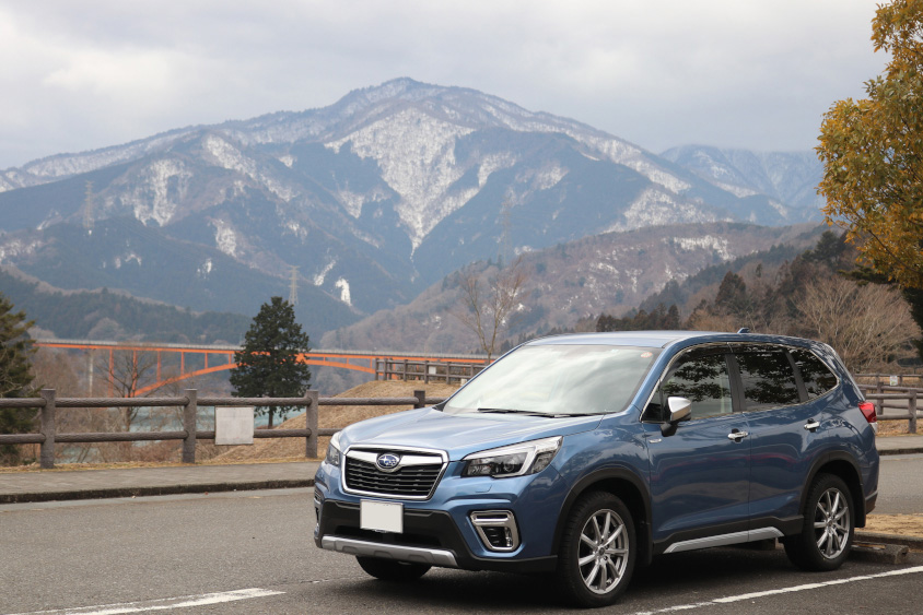 スバル・フォレスターのドライブ先での写真