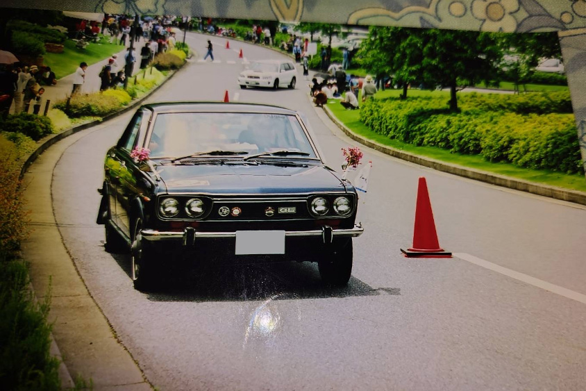 トヨタ博物館のクラシックカーフェスティバルに参加した時のダットサン・510型ブルーバード1600GL