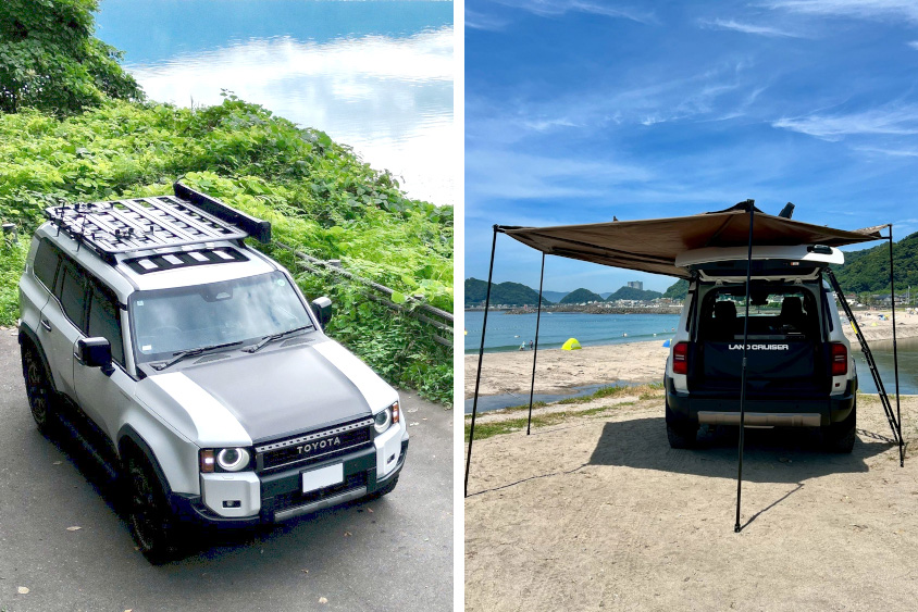 トヨタ・ランドクルーザー250のルーフラックとオーニング