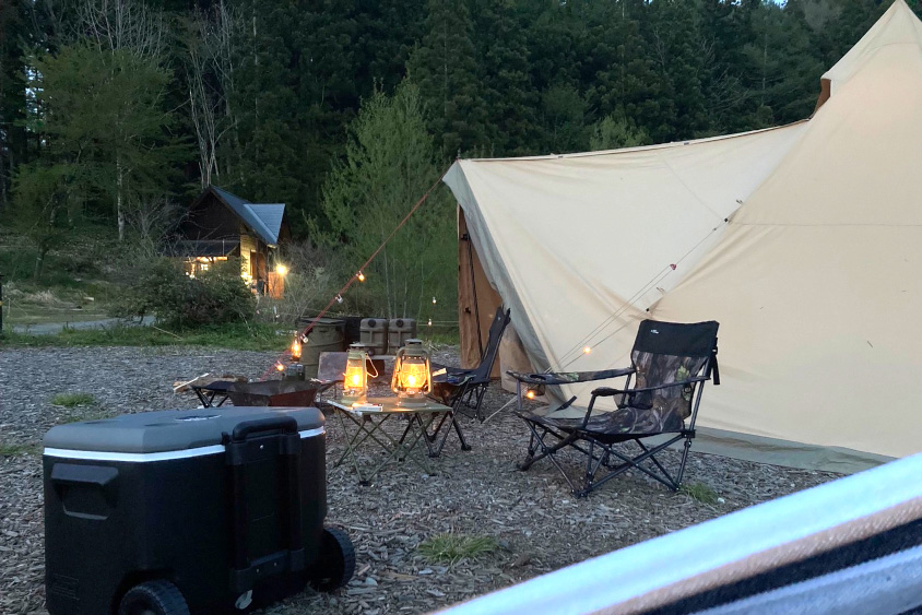 静かなキャンプの様子