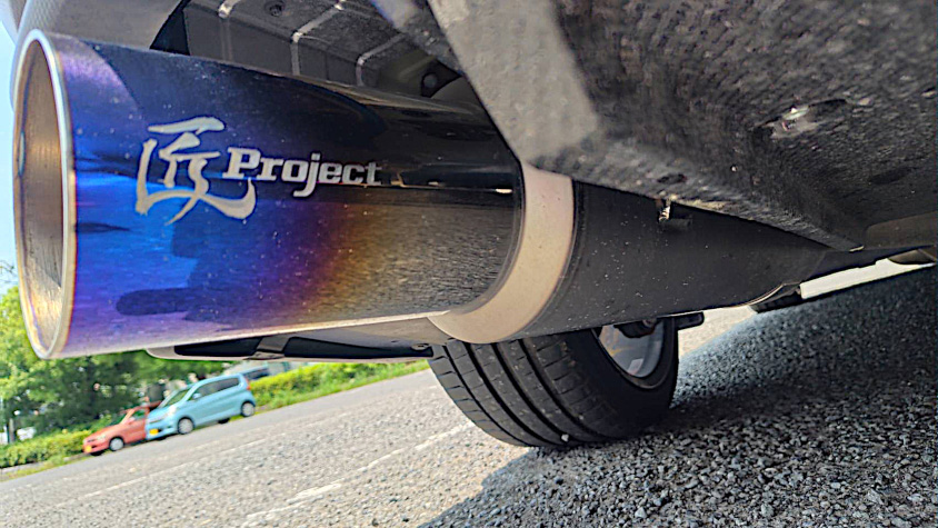 スバル・WRX STI（VAB F型）に装着した極チタンマフラー