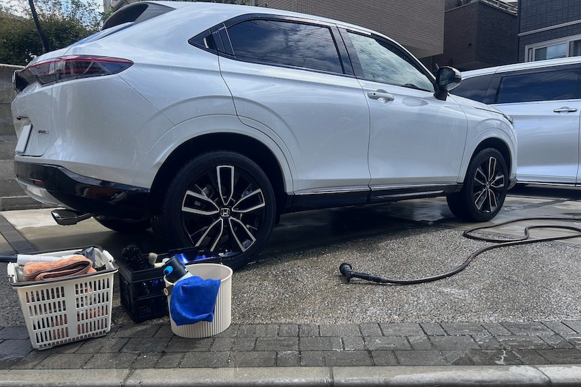 洗車グッズとヴェゼル