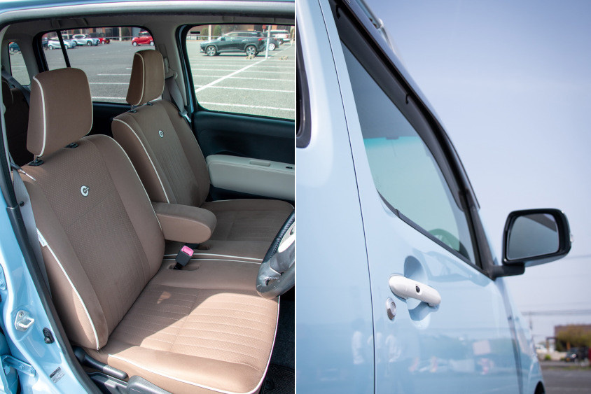 ダイハツミラココアフロントシートとフロントドア