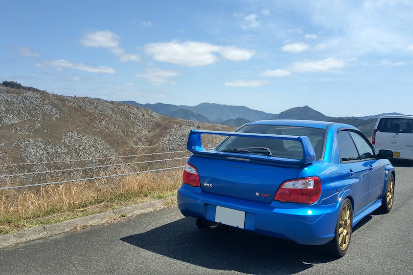 スバルインプレッサ＠山頂近景