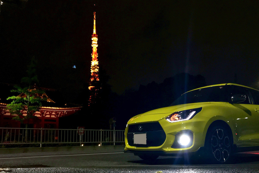 スズキスイフトスポーツと東京タワー