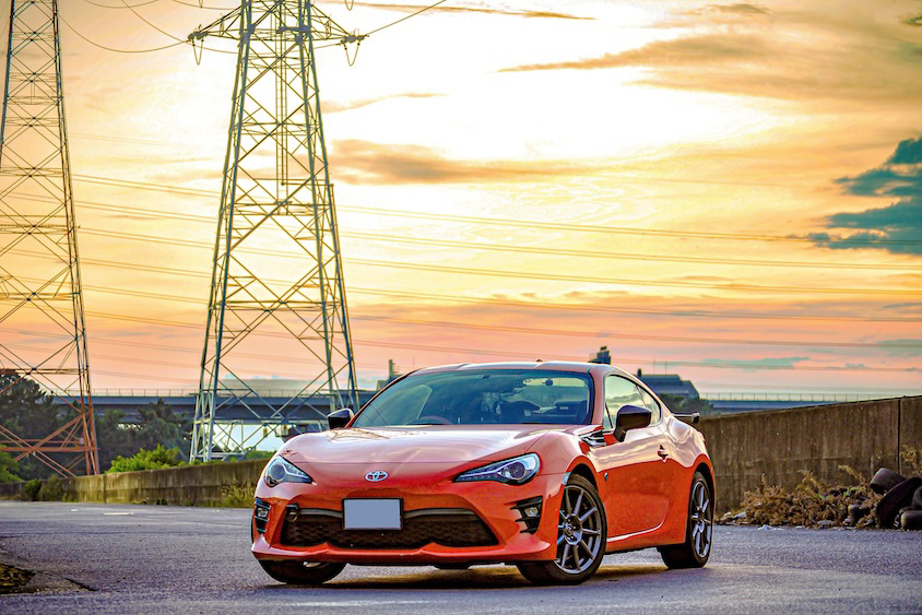 トヨタ86＠高圧電線鉄塔