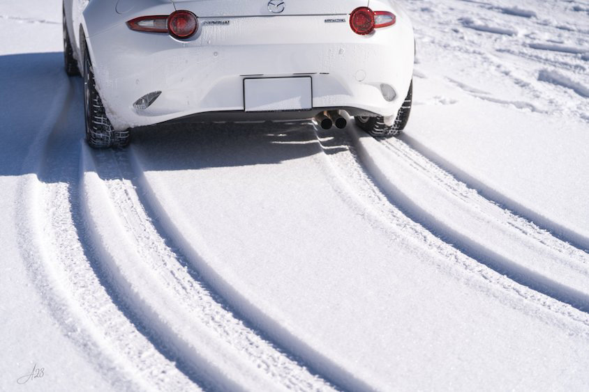 マツダロードスター＠雪道