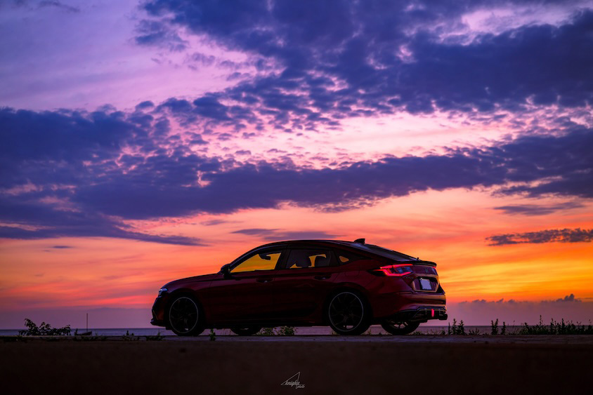 夕景のホンダシビック