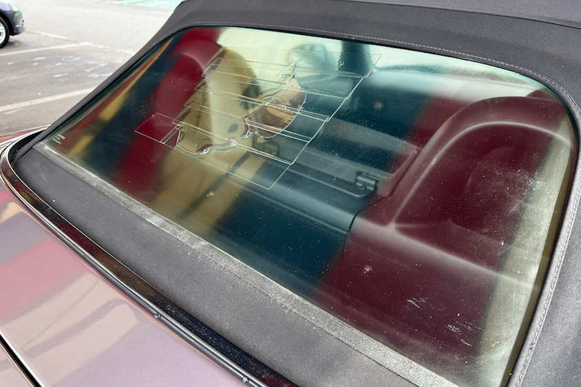 ホンダS2000リヤガラス