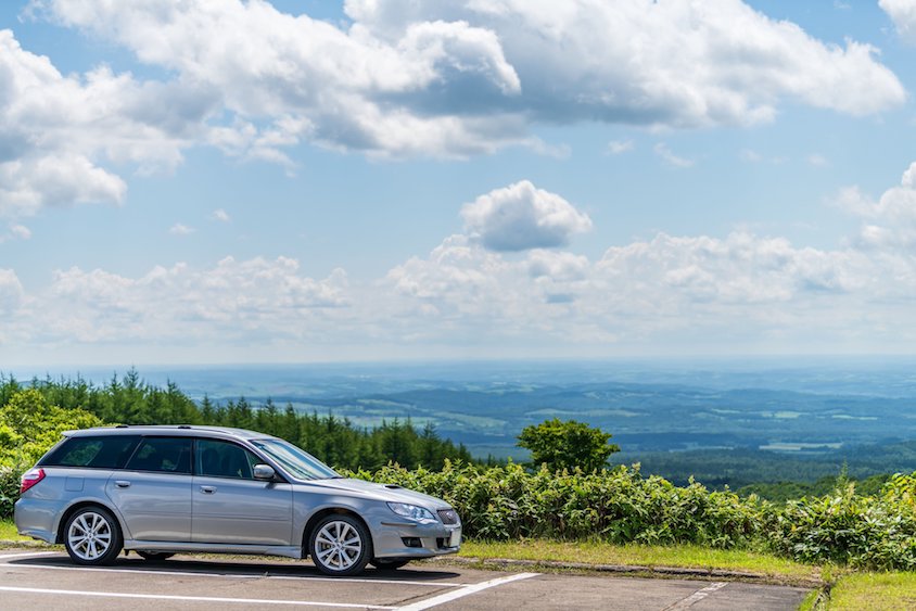 スバルレガシィ＠山頂駐車場