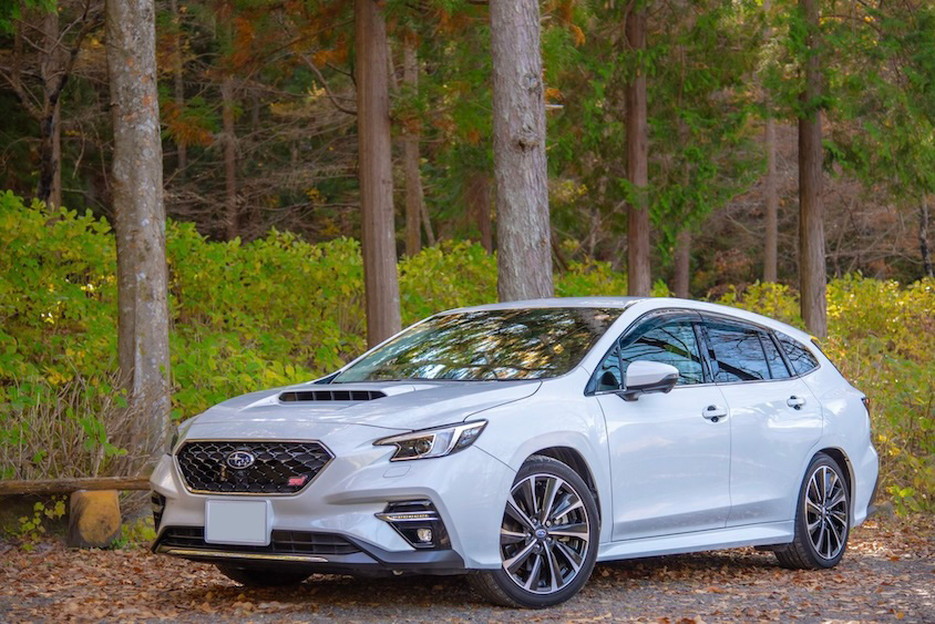 スバルレヴォーグ＠山林