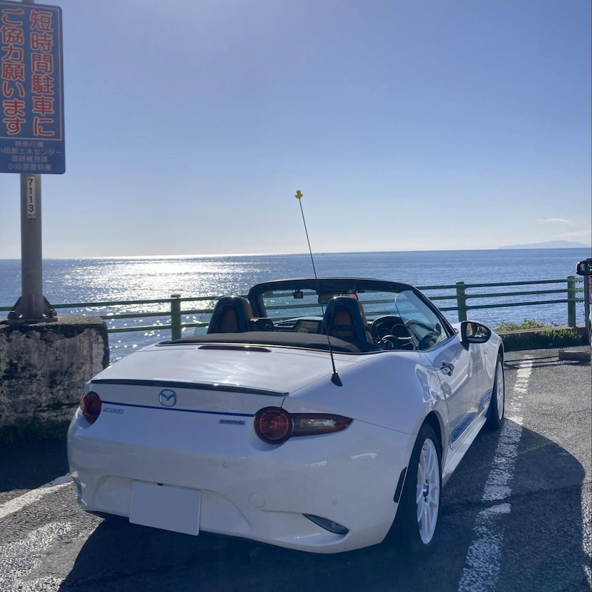 マツダロードスター＠岸壁駐車場リヤビュー