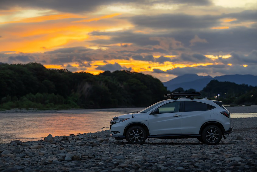 ホンダヴェゼル＠川岸