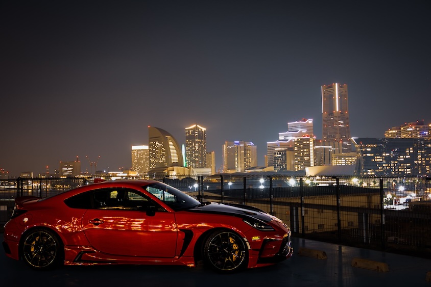 トヨタGR86と都内夜景