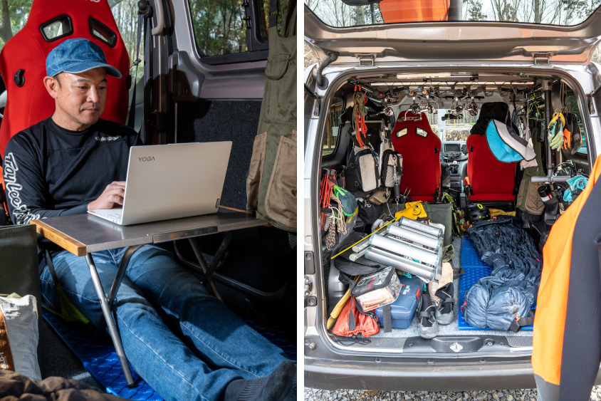 日産・NV200バネットで仕事するおそとまん