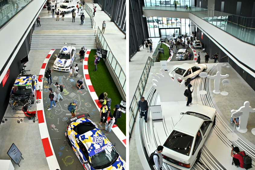 2階の手前からと奥から見たウェルカムセンター様子