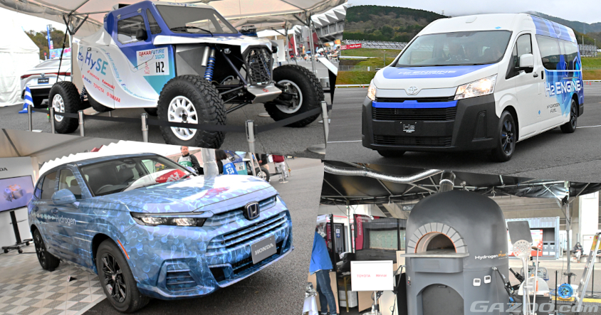 水素のピザ窯も!? CR-Vやハイエースからダカール参戦車両、カートまで、水素で動くクルマが大集合！･･･スーパー耐久第7戦富士