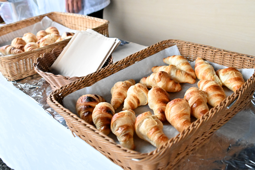水素ビザ窯のデモンストレーションで配布したクロワッサン