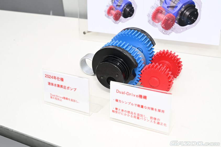 GR水素カローラ 燃料ポンプ Dual-Driveのクランク機構