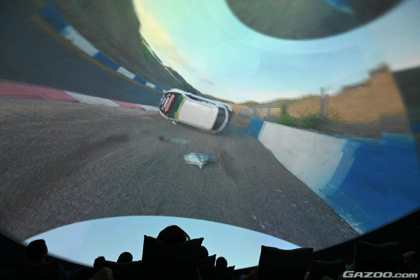 17号車 DXLアラゴスタNOPRO☆MAZDA2がクラッシュした時のイマーシブドームテントの映像