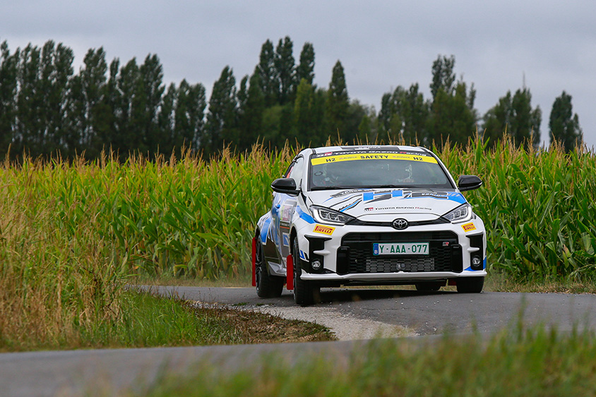 WRC第9戦ベルギー デモ走行した水素エンジンGRヤリス