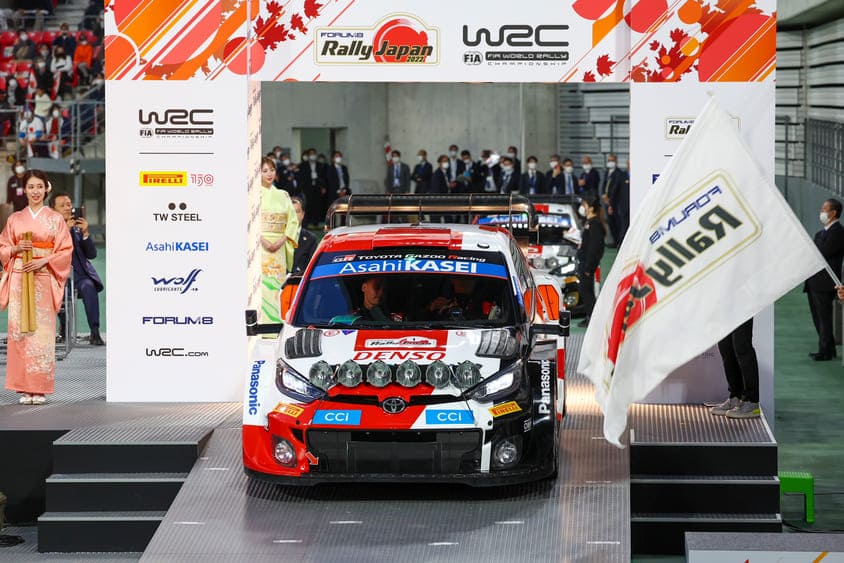 WRC2022】ラリー・ジャパンDAY1 トヨタのオジエが首位、勝田は7位